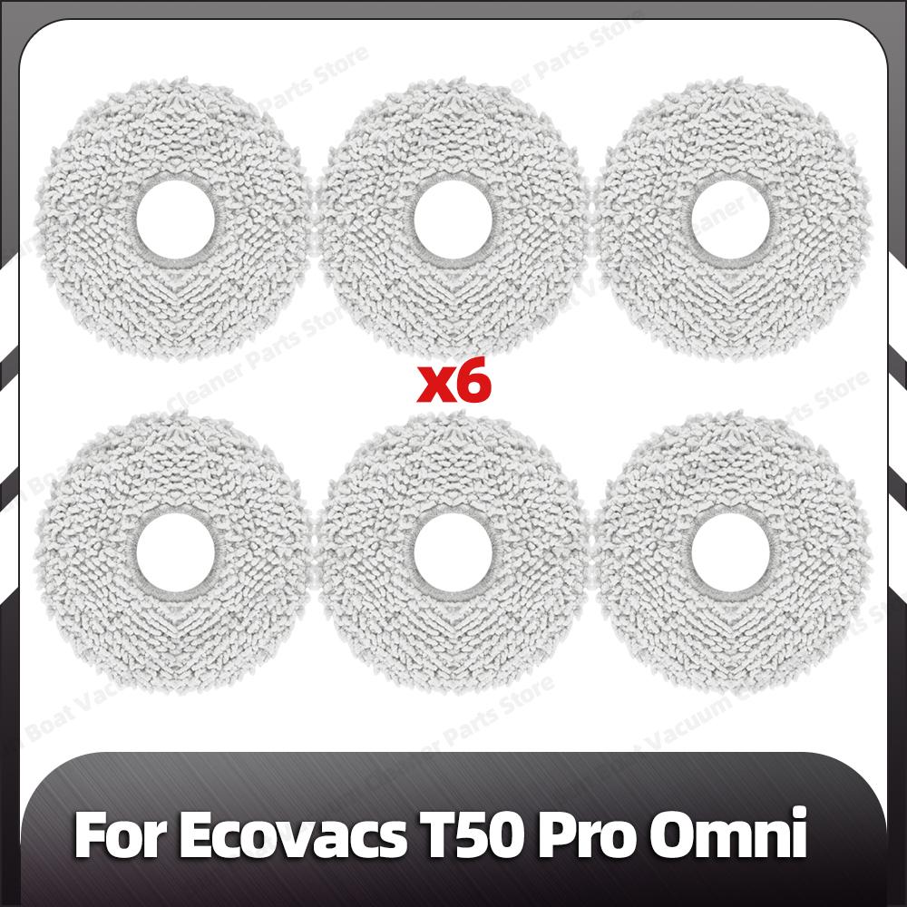 Compatible for Ecovacs T50 Pro Omni Replacement Main Side Brush HEPA Filter Mop Pads Spare Parts Accessories
