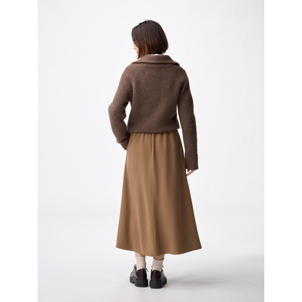 Юбка-клёш с брашировкой Gu