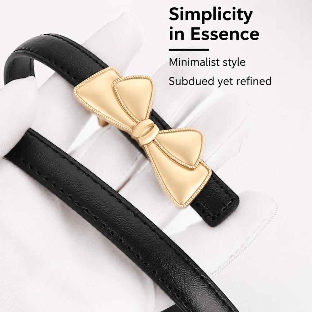 Bow Buckle Waist Belt Adjustable Fit Bow Buckle Belt Fashion Women's Belt for Trousers