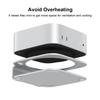 Алюминиевая подставка Qwiizlab для Mac Mini M4 M4 Pro Прочная и устойчивая 2024, Устойчивая к царапинам, Противоскользящая, Устойчивая к перегреву, (Серебряный)