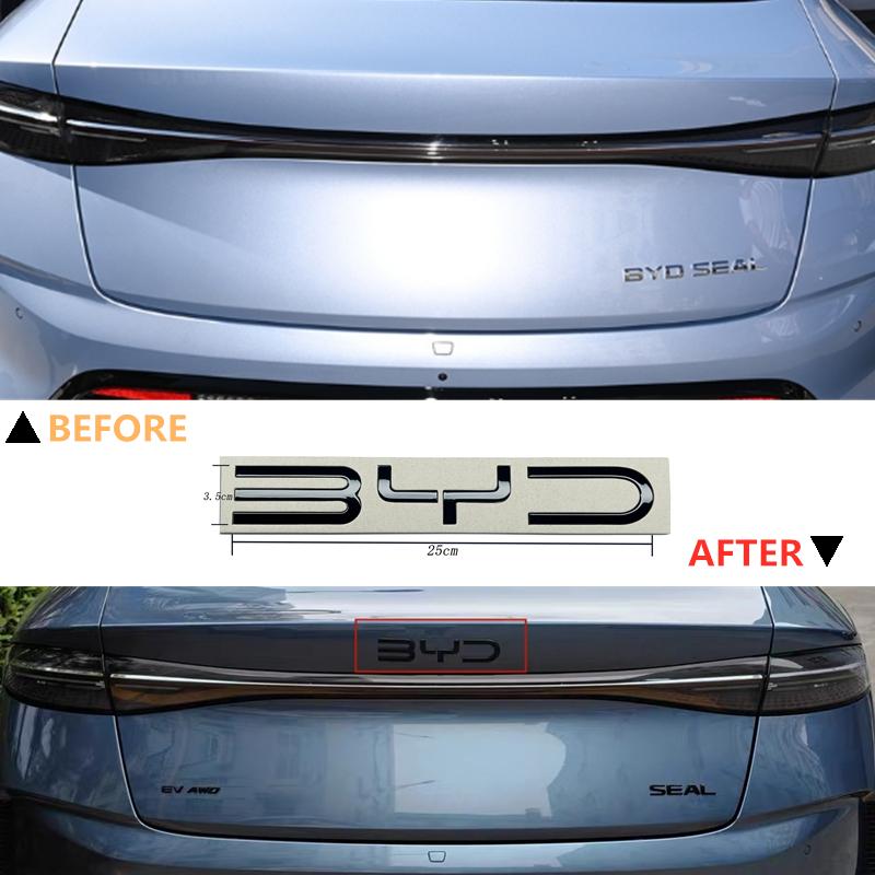 3D Хромированный Черный Логотип ABS Буквы Значок BYD Наклейка Наклейка На Багажник Автомобиля Для BYD SEAL QIN HAN SONG Plus ATTO3 SEAL U Аксессуары