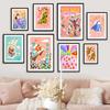 Pop Abstract Funny Tiger Girl Boho Hippie Wall Art Canvas Painting Nordic Posters And Prints Wall Pictures Kid Living Room Decor