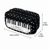 Star Piano Keyboard Print Pen Bag Multi-Layer Stationery Pouch Pencil Pouch  School Supplies