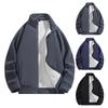 Men's Casual Solid-color Loose Zipper Sweatshirt, Men's And Women's Long-sleeved Thickened Fleece Warm Sweatshirt Jacket