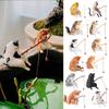 1/5/10PCS Ornament Decorative Furnishings for Aquarium Cats Fishing Figurine Cat Sculpture Sitting Fishing Little Cute Cat Resin