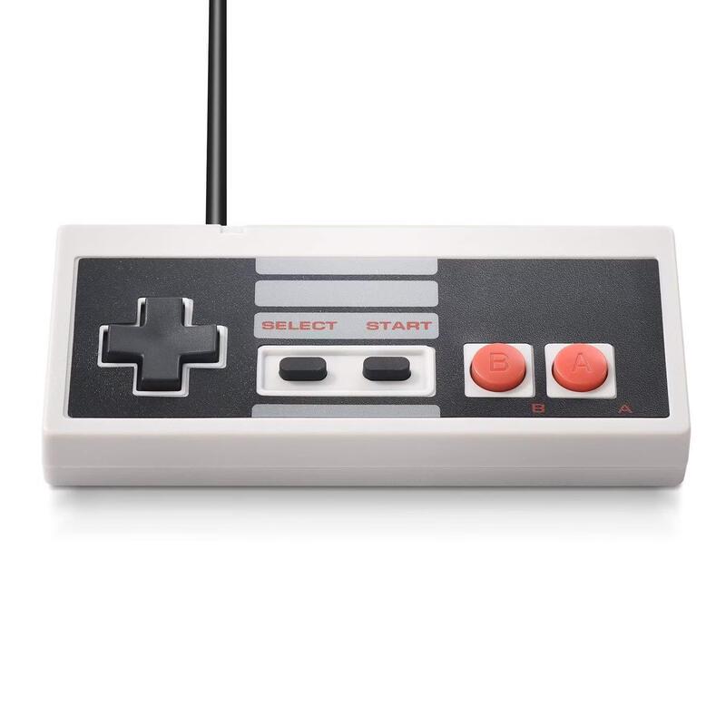 TLXT Wired NES Retro Gaming Controller - White (2-Pack)