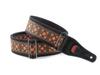 STRAPS Guitar Strap Width Length GLASTONBURY II BLACK RightOn! 6cm, 90~150cm