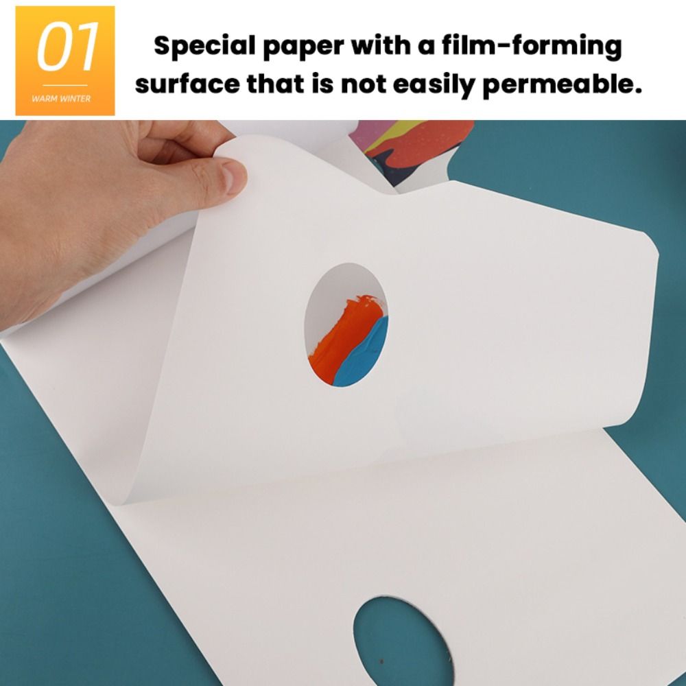 30Sheets/Book Disposable Paper Palette Paper Mixing Palettes Oil Gouache Palette Painter