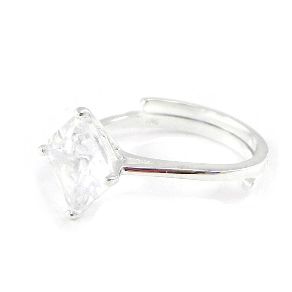 Bague Argent 'Unique' Blanc