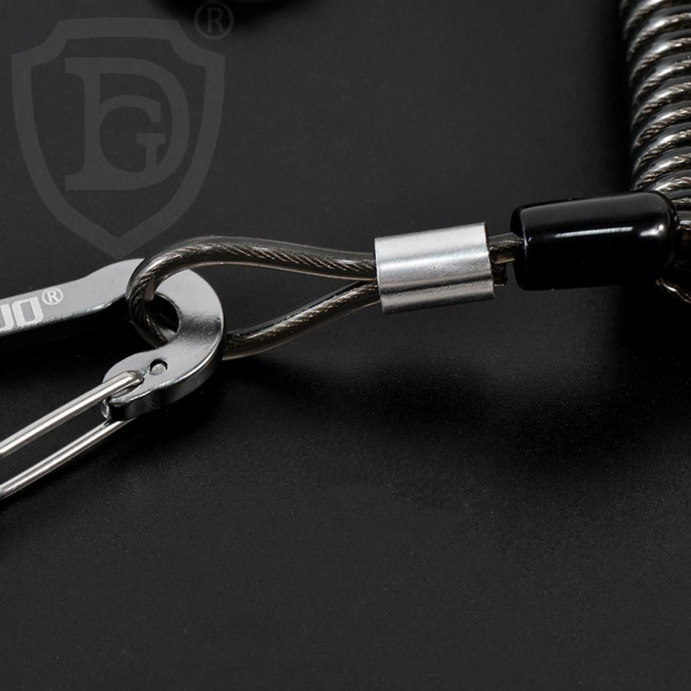 Lockable Climbing Buckle Rope Safety Rope Retention Fishing Rope Fishing Coiled Lanyard  Outdoor