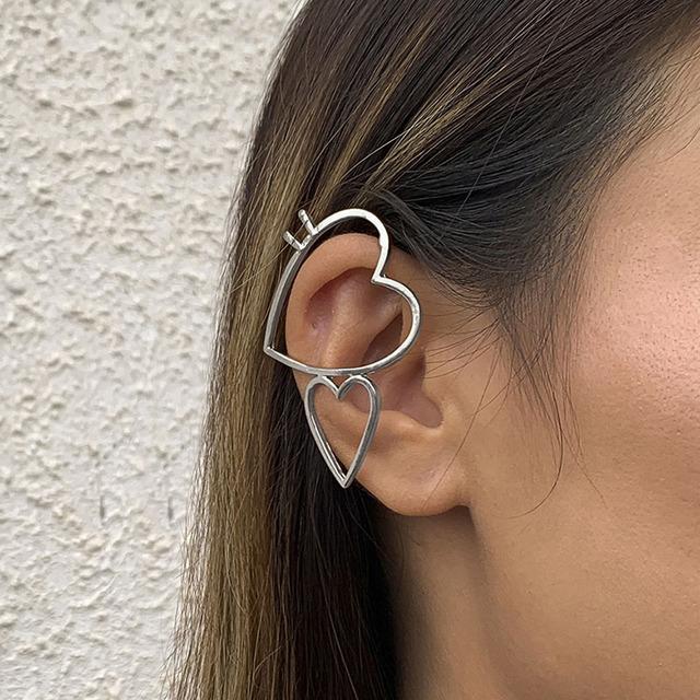 Готические серьги-клипсы в виде дракона для женщин и мужчин, винтажные серьги-клипсы в стиле панк, эльфийские серьги-каффы, трендовые модные украшения