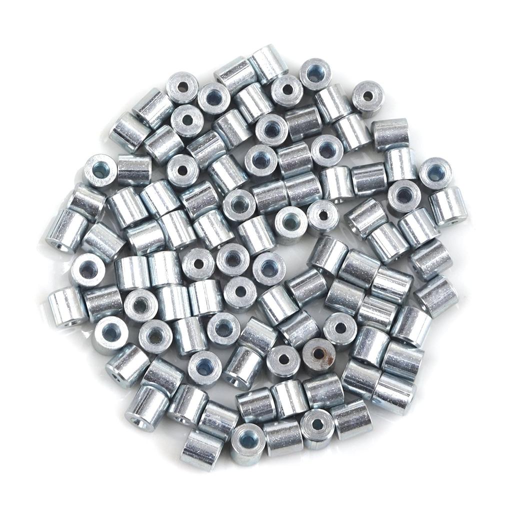 BCR003 100 шт., механизм намотки оконного регулятора, ремонт стального троса, конец троса, фитинг, стопорная втулка, обжимная заклепка 5x5/1,7 мм