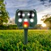 Ultrasonic Cat Dog Repellant Waterproof Solar Powered Animal Deterrent LED Light Alarm for Orchard Greenhouse Vegetable Garden