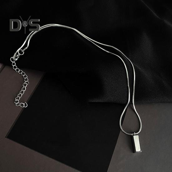 Ожерелье с подвеской в виде бара для мужчин, геометрическая палочка, ожерелье с подвеской в виде бара, простое ювелирное украшение в подарок для парня или мужа