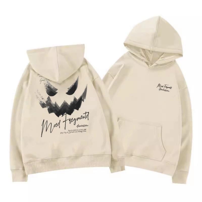 Unisex Oversized Hooded Sweatshirt With Letter Print Fleece-Lined Warm Casual Top Winter