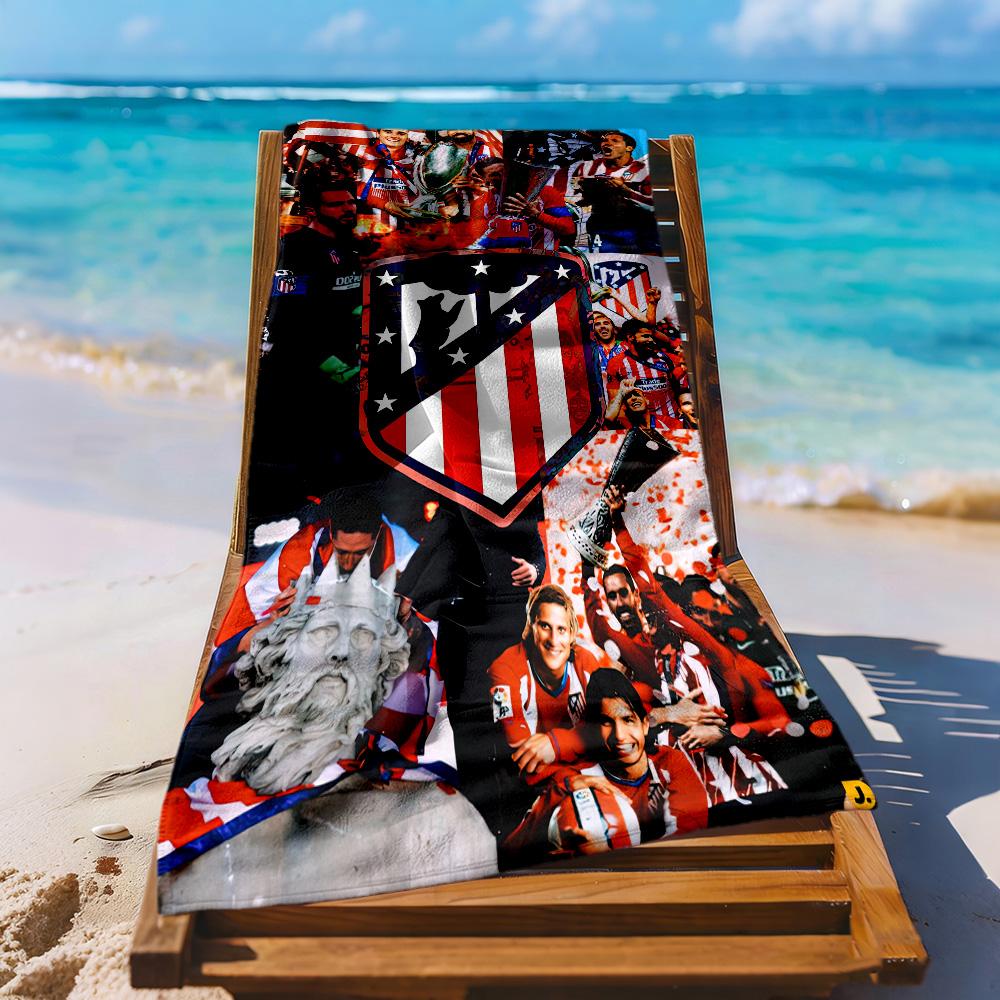 Пляжное полотенце Atletico Madrid Супермягкое Микрофибра Быстросохнущая Ткань Комфортное Легкое