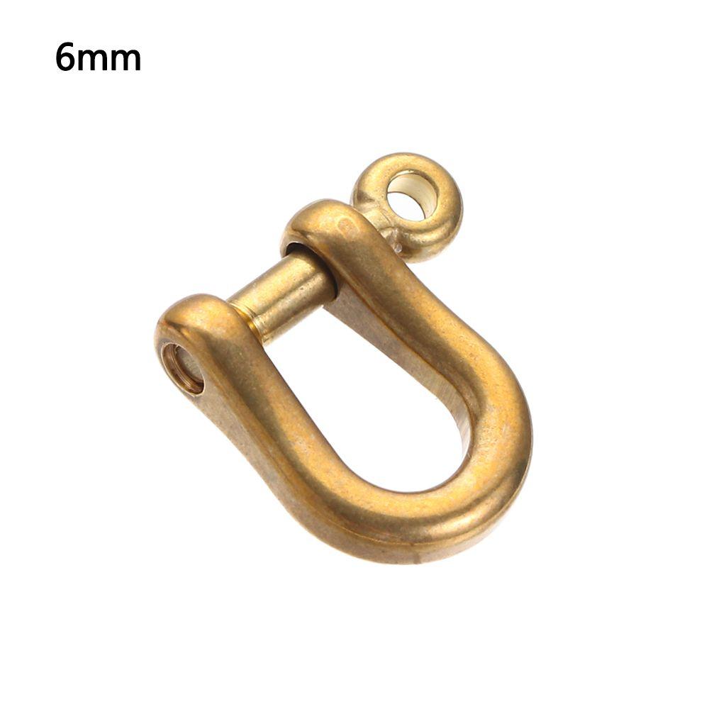 Винтовой соединительный соединитель скоба брелок D-образные скобы кольцо для ключей твердый латунный карабин брелок крючок