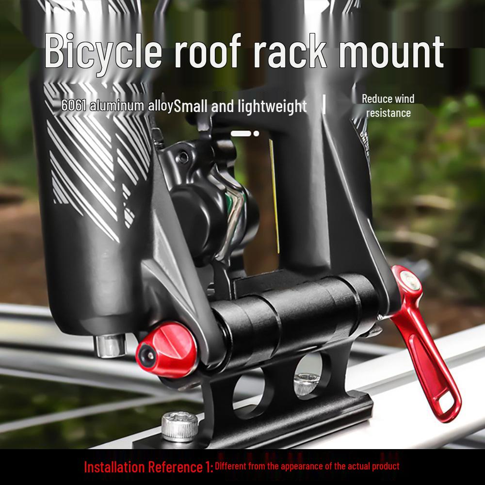 Car Roof Rack - Fixed Fork Quick Release Thru-Axle Bike Carrier