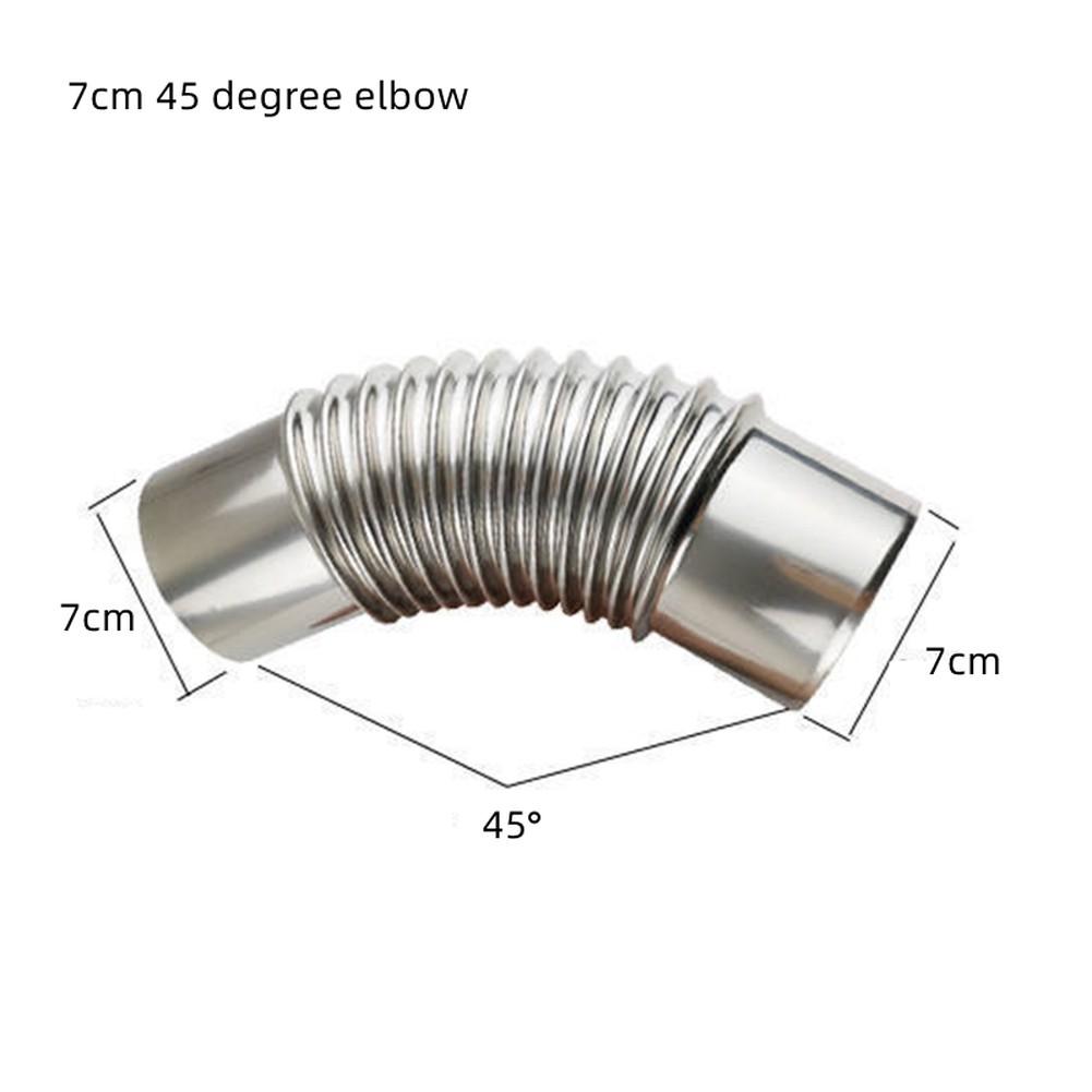 45 Degree Elbow Pipe Chimney Liner Bend Stainless Steel Multi Flue Stove Pipe Gas Water Heater Exhaust Pipe Wood Stoves Chimney