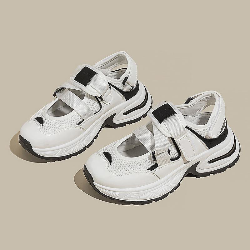 Женские летние повседневные кроссовки на полой танкетке, противоскользящие легкие прогулочные туфли, кроссовки с дышащей сеткой, спортивные теннисные кроссовки для женщин