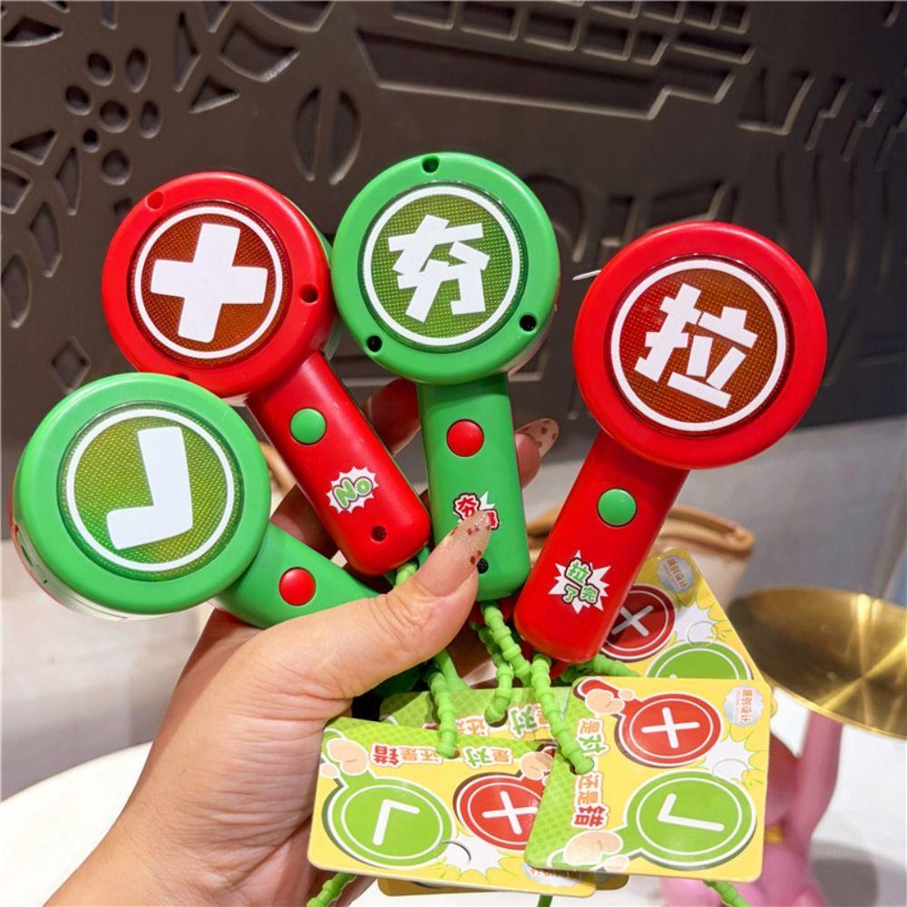 Right or Wrong Interactive Keychain Toy Double-Sided Both Side Voting Paddles Food Review