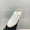 Высококачественные новые кожаные повседневные туфли на плоской подошве белого цвета для женщин, на шнуровке, без застежек, роскошные немецкие тренировочные туфли для мужчин