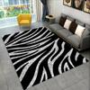3D Colorful Zebra Pattern Area Rug,Carpet Rug for Living Room Bedroom Sofa Office Doormat Decoration, Kids Non-slip Floor Mat