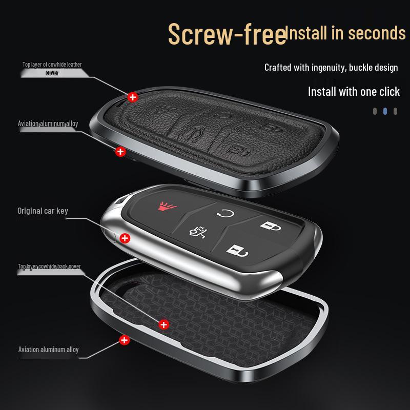 Cadillac Key Cover for XT5, XT4, XT6, CT5, CT6, CT4, XTS & ATSL Models