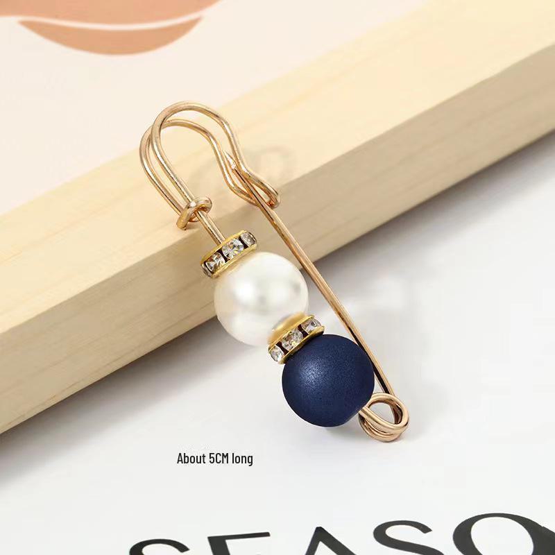 Стильная булавка для пояса с декоративными бусинами для женщин - Надежно фиксирует одежду и предотвращает оголение