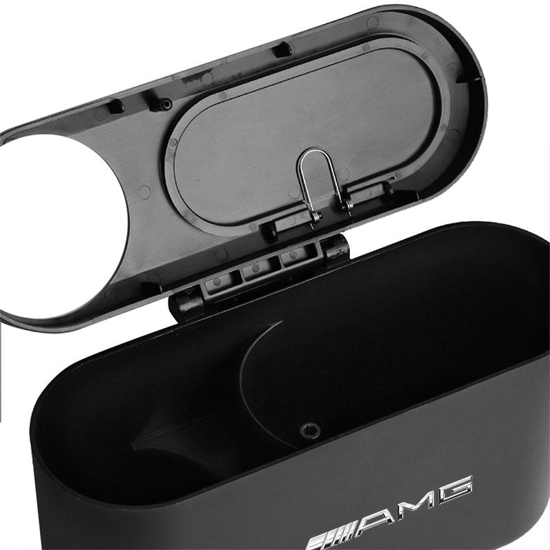 Автоэмблема мусорного ведра, контейнер для мусора, хранение, автомобильные аксессуары для Mercedes-Benz AMG C500 C200 C300 A B C E GLA CLA GLK GL ML GLE W204 W205 W203 W211