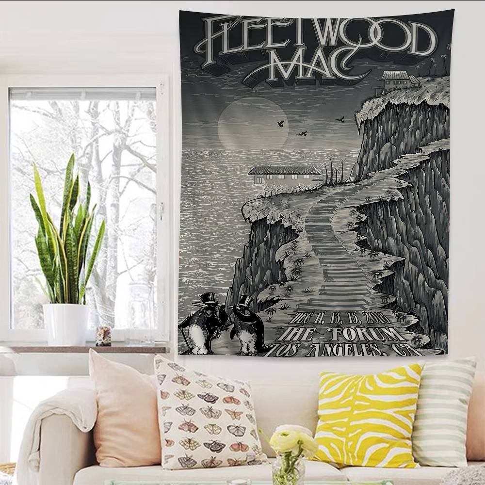 Fleetwood Band Mmac Classic Anime Tapestry Hanging Tarot Hippie Wall Rugs Dorm Home Decor
