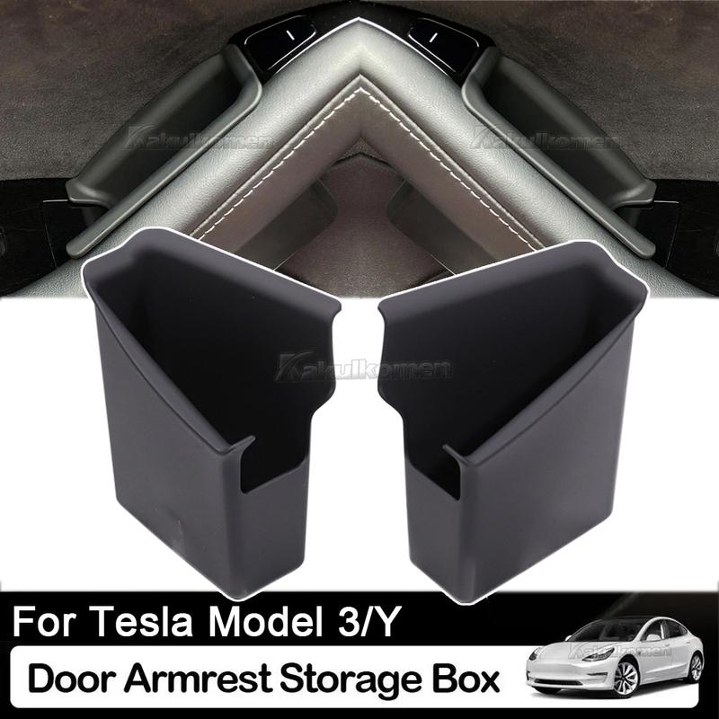 For Tesla Model 3/Y Car Trunk Door Side Storage Box Cover Left Right Interior Storage Box Modification Accessories