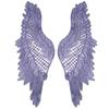 Water-Soluble Polyester Lace Angel Wings Flower Embroidery Patch Pair