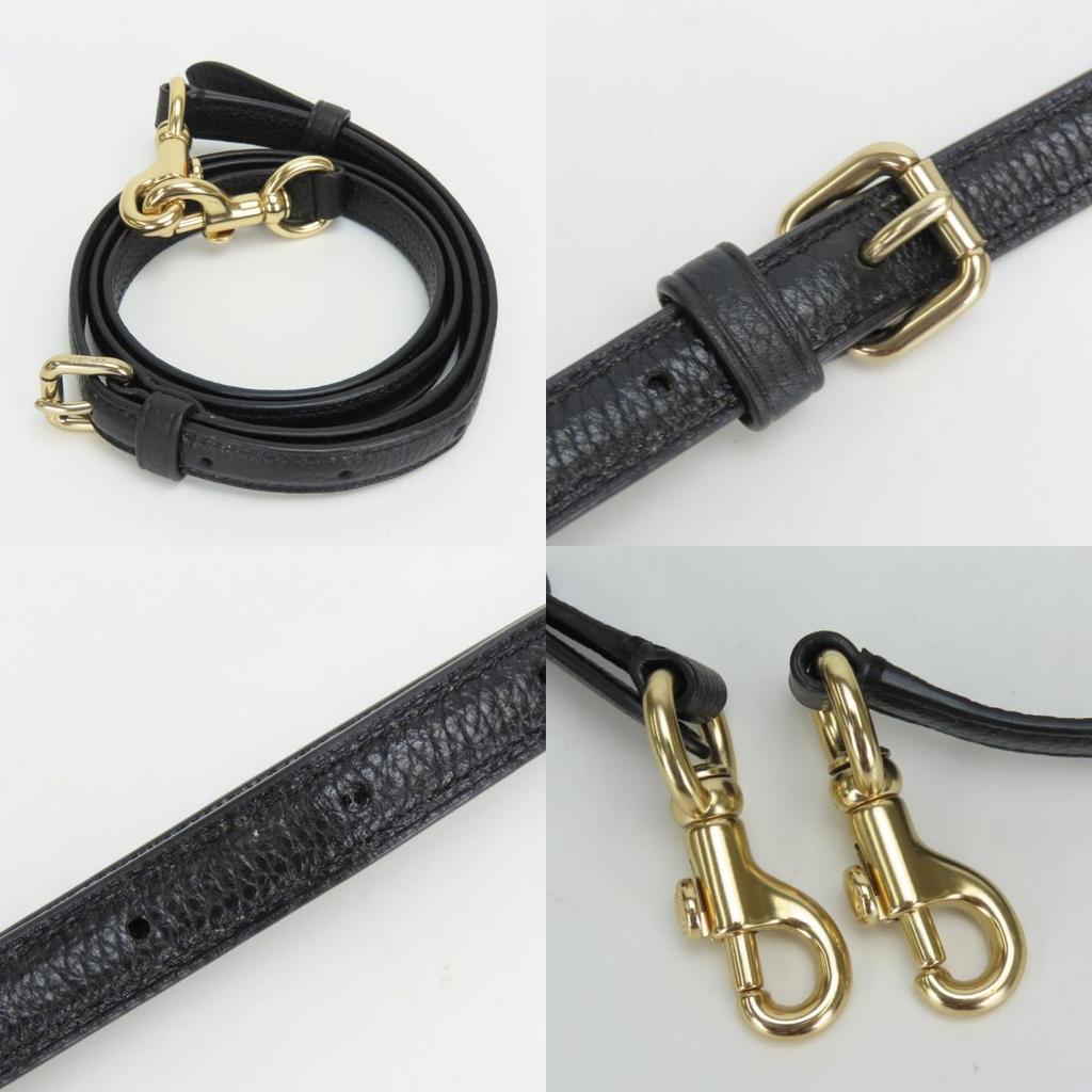 Used COACH Shoulder Bag 35593 leather black one belt