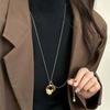Simple Irregular Hollow Pendant Adjustable Long Chain Necklace for Women Unisex Charm Sweater Chains  Jewelry Accessories