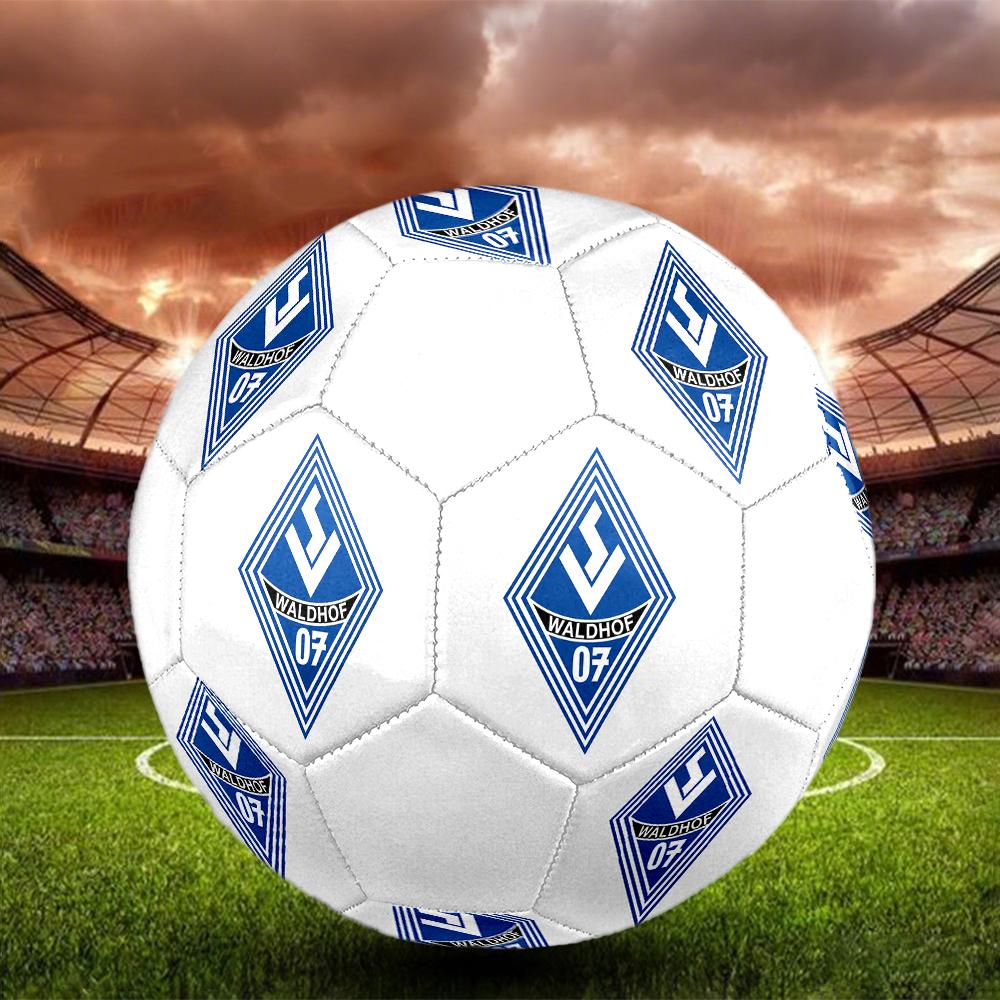 Футбольный мяч Waldhof Mannheim 07, размер 5, разноцветный, подходит для всех возрастов, сшит машинной строчкой, материал ПВХ, соревновательного уровня, прочный и с высоким отскоком