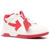 Кроссовки OFF WHITE Out Of Office Низкие 'Белый Красный' OMIA189F22LEA0010125