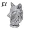 PLA Фигурка Волка 3D Печатная Фигурка, Реалистичная Статуэтка с Круглым Современным Декоративным Основанием, Скульптура Дикого Животного для Украшения Дома, Офиса, Книжной Полки