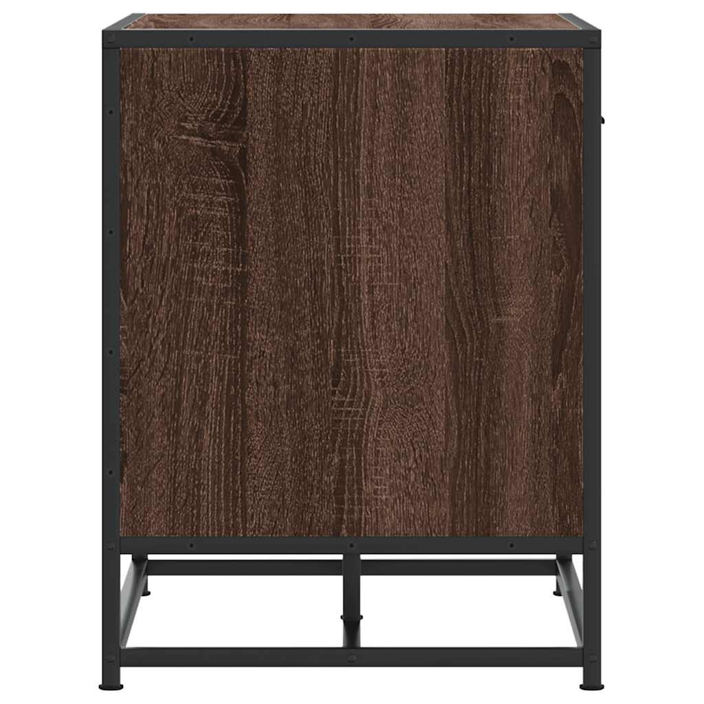 Vidaxl Ławka Na Buty Brązowy Dąb 60X40X53,5 Cm Drewno I Metal