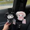 Cute Kuromi Car Seat Belt Pads Universal Car Seat Shoulder Strap Pad Cushion Cover Car Belt Protector Safety Head Pillow