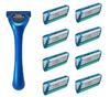 Schick Schick Protector 3 Club Pack 8 запасных бритвенных лезвий немецкого производства с предохранительной проволокой 1 шт. (держатель (с лезвием) + лезвия) 3-лопастной (Икс