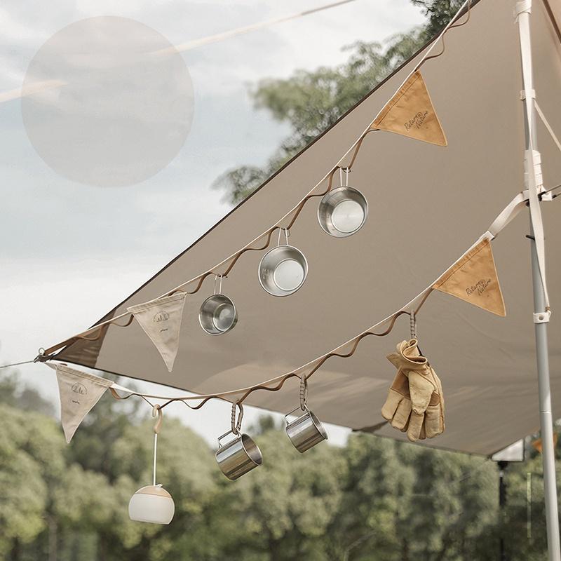 16,4 фута для хранения садовых принадлежностей из искусственной кожи, холщовый ремень, веревка для белья для палатки, кемпера, подвесная на открытом воздухе