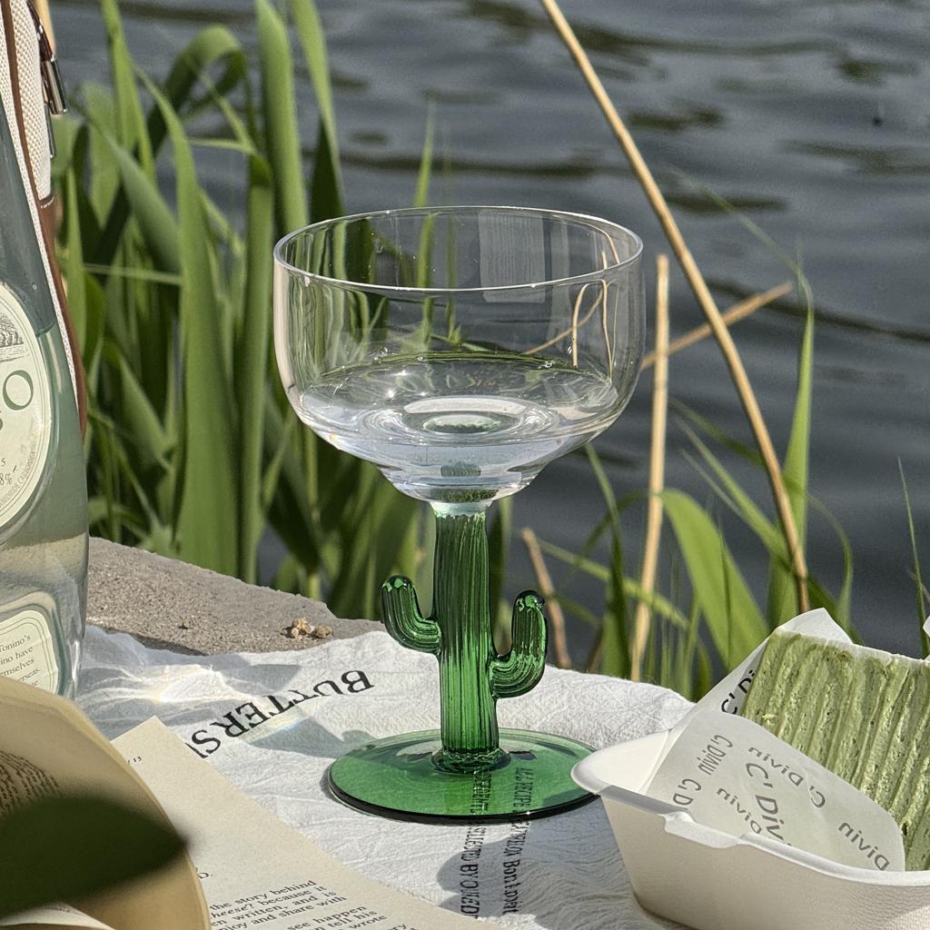 Mexico Cactus Shape Glasses Tall Drink Glasses Margarita Wine Glasses Cold Drink Glasses Creative Juice Glasses