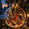 Clear Animal Snow Globe Ornament Christmas Tree Ornament  Desktop Mantel Bookshelf Display