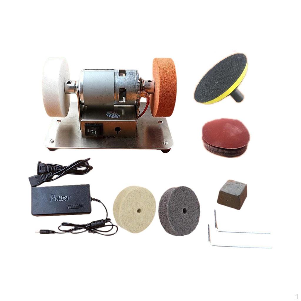 Мини-шлифовальный станок, шлифовальный инструмент, 7 скоростей, регулируемая полировальная машина для поделок, настольная шлифовальная машина для дома