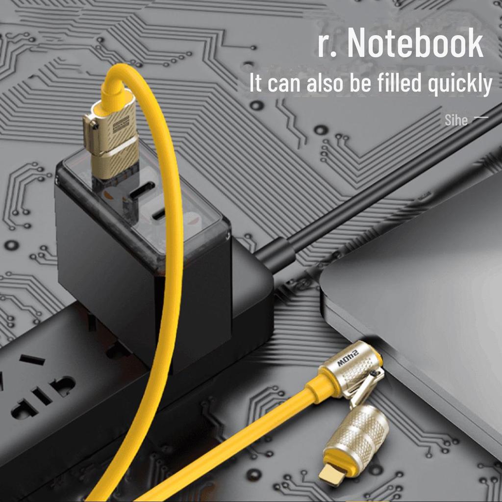 Кабель быстрой зарядки PD 4-в-1 240 Вт для Apple/Huawei, двойной Type-C