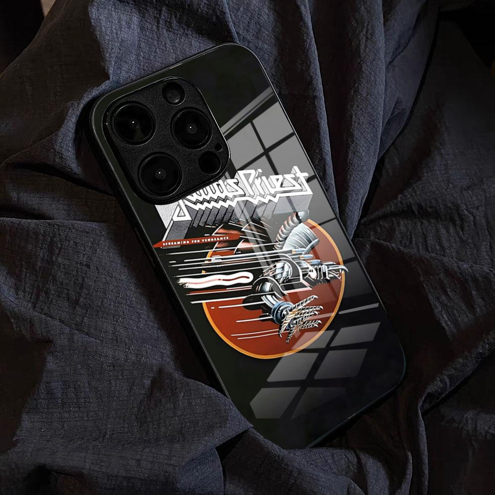 Чехол для телефона с изображением группы J-Judas Priest Для IPhone 17 Pro Max 15 Pro 16 14 Plus 12 13 Mini 11 Pro Ударопрочный Стеклянный Чехол
