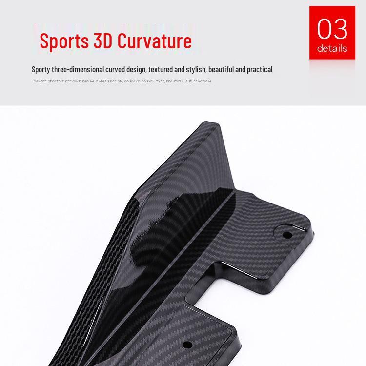 Carbon Fiber Style Side Skirts for 2016-2019 Honda Civic Sport (10th Gen) - Gloss Black