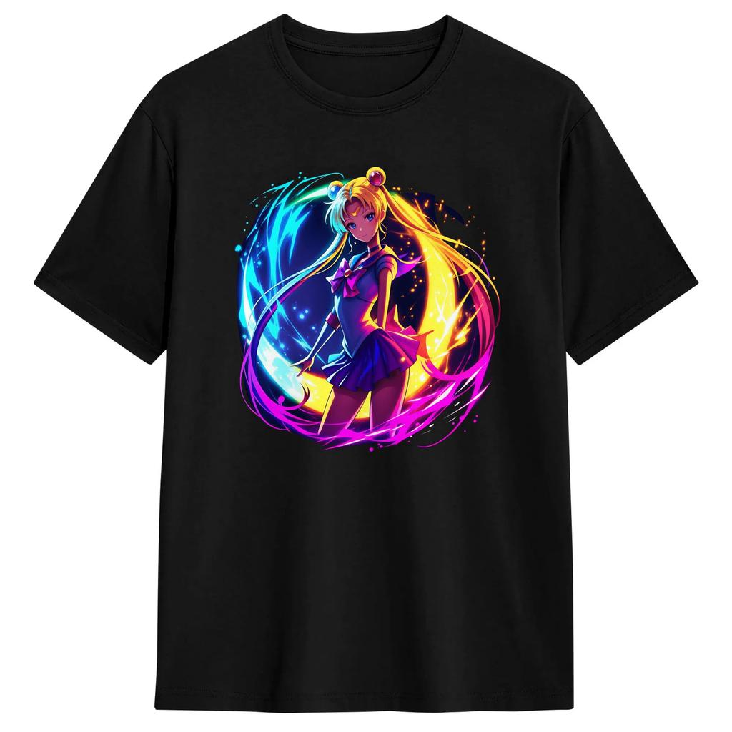 Men Moon Girl I hate mondays T Shirts 100% Cotton Clothing Vintage Short Sleeve Round Neck Tee Shirt Graphic Printed T-Shirts