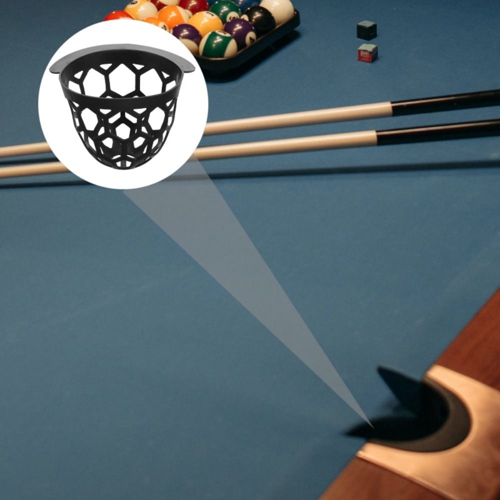 6Pcs Black Billiard Ball Storage Pocket Plastic Billiard Basket Pool Table Pocket For Pool Tables
